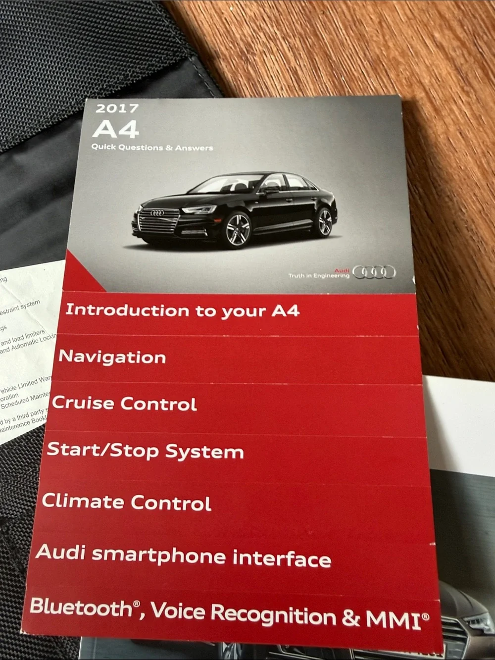 Audi a4 2017 Owners Manual